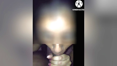 Amateur brunette seduces her boss with her mouth on a dick