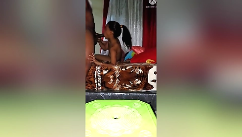 Amateur brunette girl fucked by her boyfriend at web cam