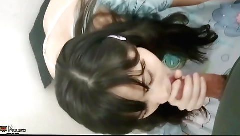 Indian brunette gets on a tight prick and her pussy wet