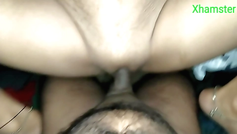 Teen 18+ girl with shaved pussy riding her stepson's dick