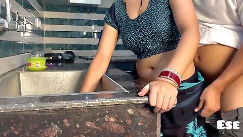 Indian brunette fuck in the bedroom and gets her snatch