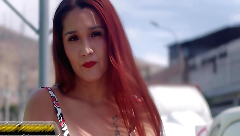 Indian milf with natural boobs has sex with motorcycle