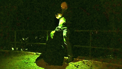 Girl gets ready to have sex with the dude outdoors