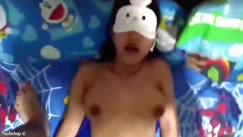 A hot brunette has hairy pussy fucked in a threesome