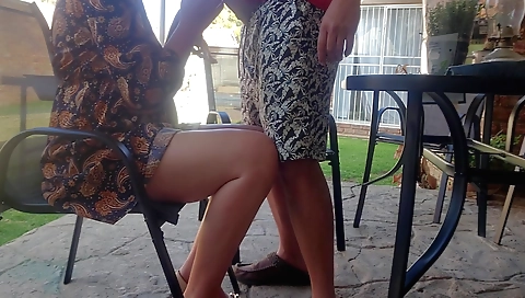 Girlfriend shows off her pussy and is pounded outdoors