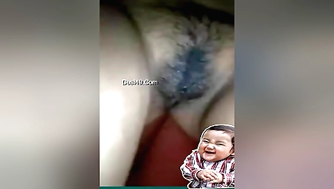 Amateur brunette hairy pussy and ass in webcam video