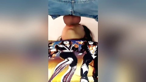 Amateur brunette slut got fucked by a man at his apartment