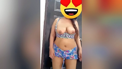 Indian stepsister masturbates in her bedroom solo video