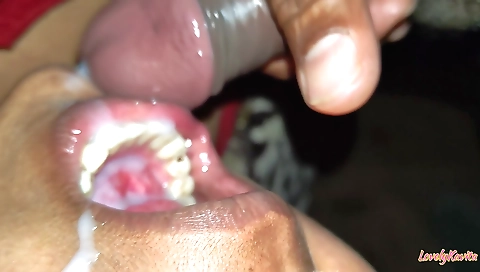 Amateurensual blowjob facial in the hottest hot kitchen