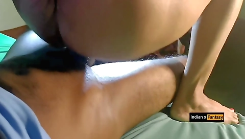 Indian brunette rides cock during sex in a bedroom