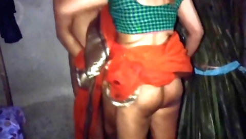 Amature brunette wife shows off her shaved pussy and ass