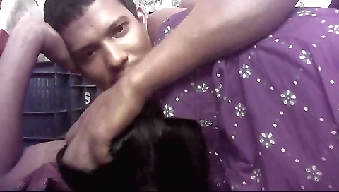 Indian housewife suck and lick his penis in the living room