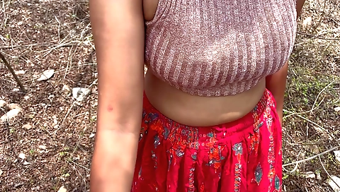 Indian teen with a nice body is getting fucked outdoors