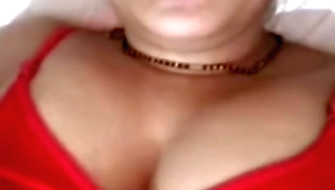 Hot brunette with big tits shows her body on webcam