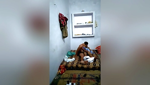 Amateur brunette gets her tits banged hard on webcam