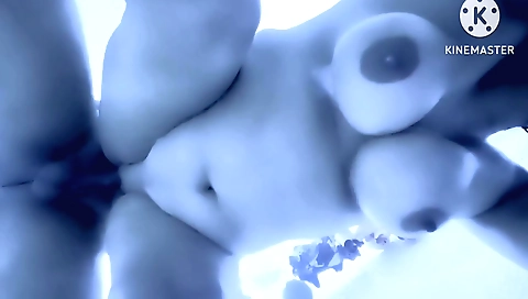 Indian girl with big boobies takes big cock in her mouth