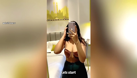 Indian step fantasy with a nice smile and a shaved pussy