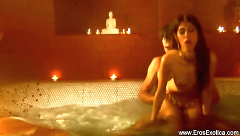 Sexy brunette teen with nice curves and perfect body is having fun