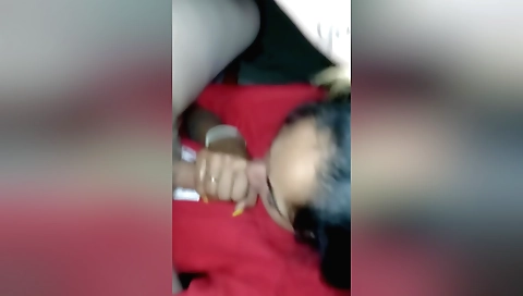 Indian babe with a sexy mouth and a great ass is having a deep throat