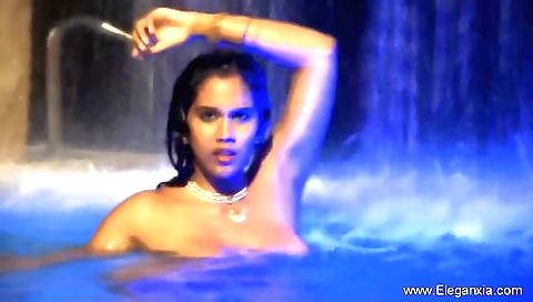 Indian brunette enjoys solo outdoor fun on a sunny day