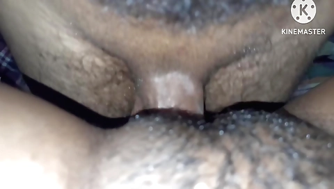 Hot indian brunette with round ass shows her hairy pussy