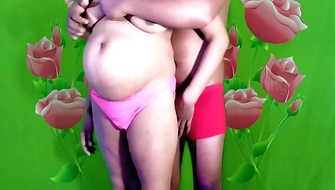 Busty amateur girl in sexy clothes fucks with her boyfriend