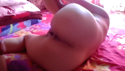 Indian teen in a black dress has huge cum on her body