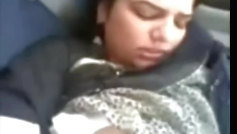 Horny brunette girl in her sexy lingerie fucked in the car