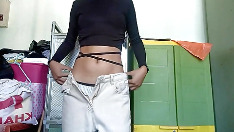 Cute woman strips naked and shows beautiful body on cam