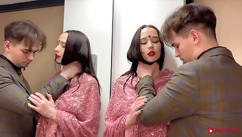 Indian girl with small titties loves to make her pussy hard