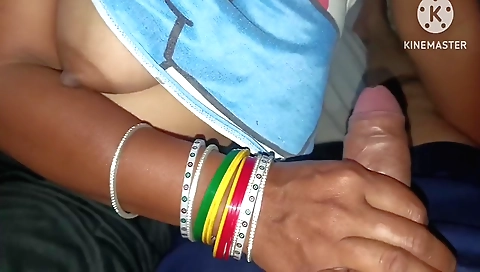 Indian babe gets fucked in a blowjob and hard handjob