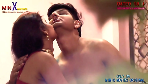 Brunette with big tits and ass is having a great time