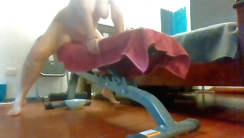 Brunette is doing the solo porn with her big boobs