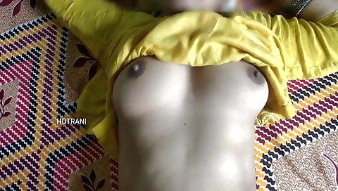 A brunette indian teen 18+ with a big ass riding a cock