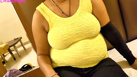 Busty indian chick gets fucked by her lover with a dildo