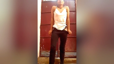 Hot amateur brunette video showing her beautiful tits and ass