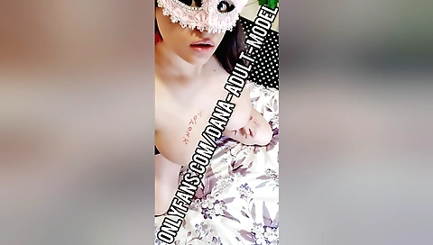 Amateur video with a pretty brunette who loves to get naked