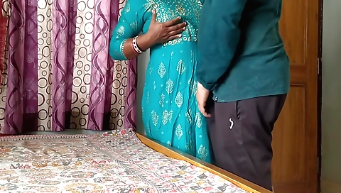 Brunette fucks her husband at home to make him happy