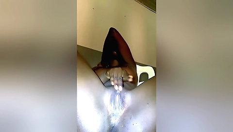 Indian woman masturbates with passion inside a private club