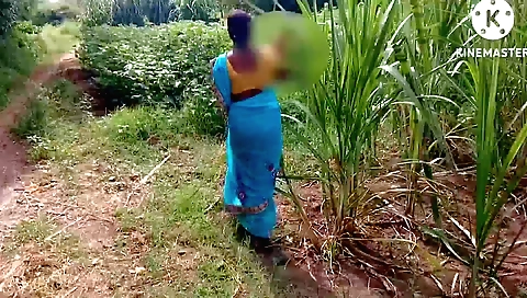 Indian girl in red bikini gets horny in her outdoor video