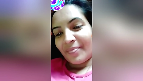 Sexy brunette milf 19+ boudi shows her boobs and booty