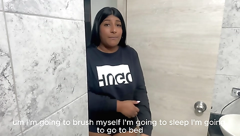 Horny stepsister fucked in the shower in amateur scene