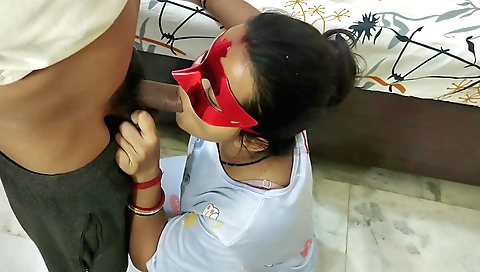 Deepthroat blowjob compilation of a gorgeous Indian whore