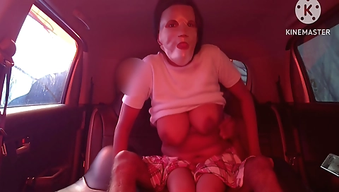 Indian beauty fucks her lover in the car in a homemade video