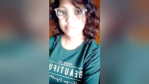 Indian brunette is playing with her body in her underwear