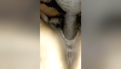 Hairy indian girl in a hot home video with a big dick