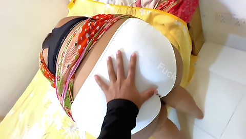 Tamil brunette fucked her stepson in the ass and she orgasmed