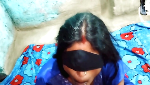 Indian teen with sexy lips is in the house with her husband