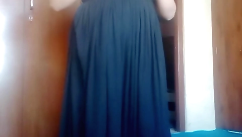 Busty chick with huge tits shows her body on webcam