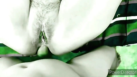 Mature brunette with hairy pussy shows her hairy pussy